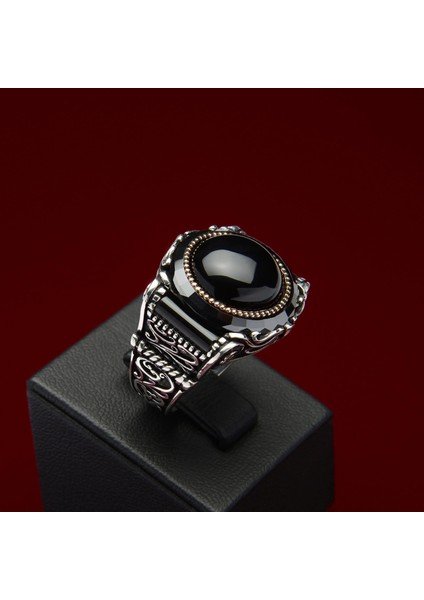 729 Siyah Zirkon Gümüş Yüzük modelleri
