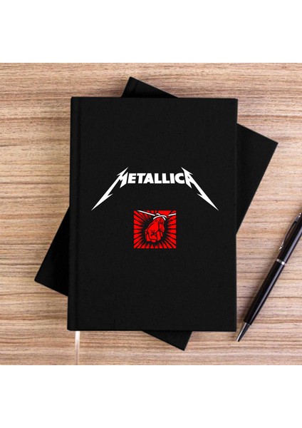 Metallica St. Anger Siyah Çizgisiz Kanvas Defter Çizgisiz