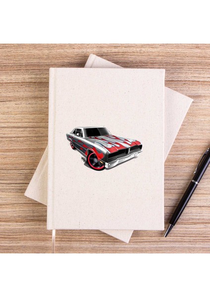 Dodge Charger Çizgisiz Kanvas Defter Çizgisiz