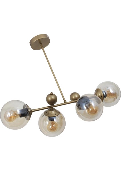 Tuana 4 Lü Eskitme Avize Bal Camlı Yatak Odası Mutfak Salon Hol Koridor Avize modelleri