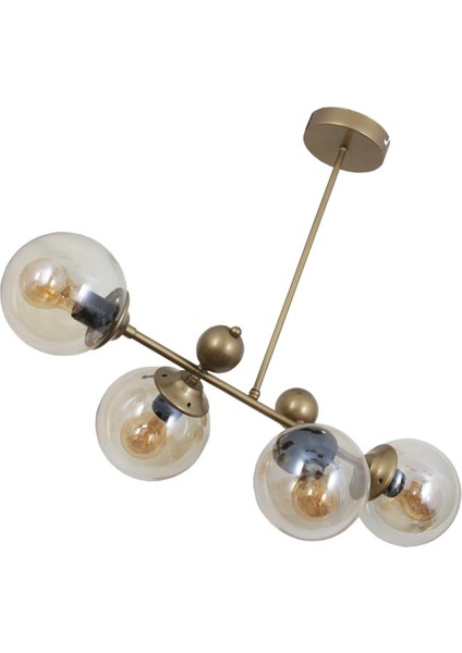 Tuana 4 Lü Eskitme Avize Bal Camlı Yatak Odası Mutfak Salon Hol Koridor Avize fırsatları