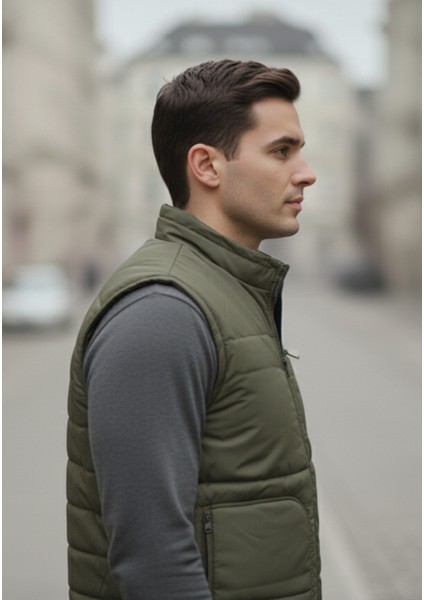 Erkek Içi Polarlı Haki Yelek ,su Geçirmez 4 Ceplik Yelek fiyatları