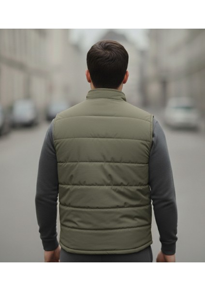 Erkek Içi Polarlı Haki Yelek ,su Geçirmez 4 Ceplik Yelek modelleri