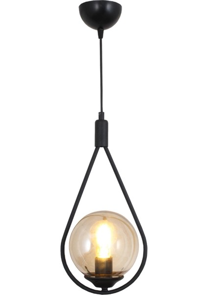 Damla Tekli Siyah Sarkıt Avize Bal Camlı Yatak Odası Salon Mutfak Hol Avize modelleri