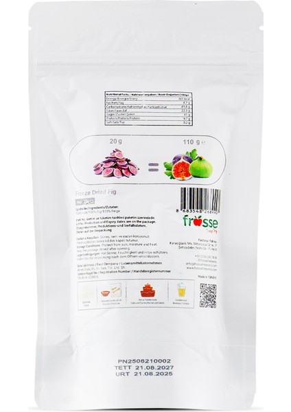 Freeze Dry Kurutulmuş Mor Incir 110 gr fiyatları