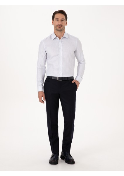 Erkek Koyu Lacivert Slim Fit Kumaş Pantolon 50310020-VR100 modelleri