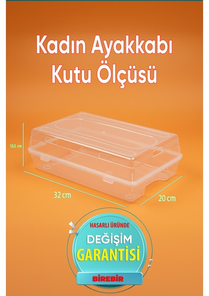 10 Adet Şeffaf Kadın Ayakkabı Saklama Kutusu-Hava Kanallı-Organizer modelleri