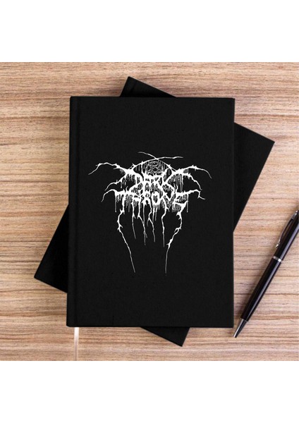 Dark Throne Siyah Kanvas Defter Çizgisiz