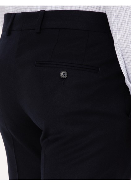 Erkek Koyu Lacivert Slim Fit Kumaş Pantolon 50310020-VR100