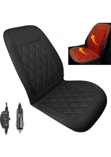 12V Isıtıcı Koltuk Minderi Çakmaklı Ayarlı Siyah (Tekli) BR4807301