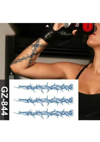 1 Ay Kalıcı Gerçekci Dikenli TEL12 Saat Sonra Kararan Yapıştırma Geçici Dövme fiyatları
