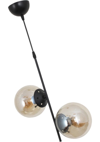 Ladin 2 Li Siyah Avize Bal Camlı Yatak Odası Salon Mutfak Hol Avize fırsatları