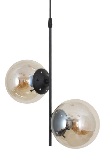 Ladin 2 Li Siyah Avize Bal Camlı Yatak Odası Salon Mutfak Hol Avize indirimleri