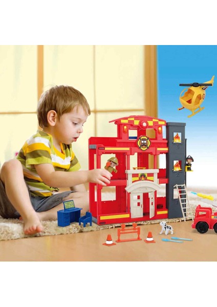 Sesli ve Işıklı Tiny Kiddom Itfaiye Istasyonu Oyun Seti 32 Parça fiyatları