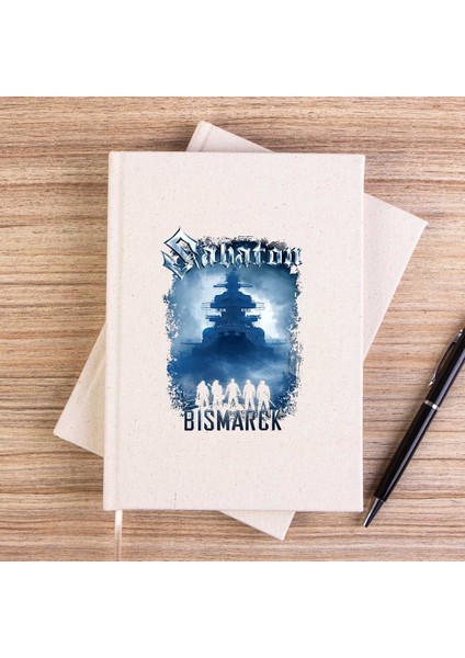 Sabaton Bismarck Çizgisiz Kanvas Defter Çizgisiz