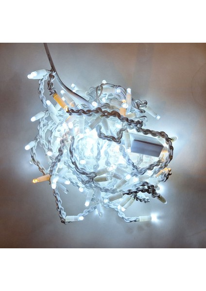 Eklemeli Saçak LED Işık 2X1M Beyaz Kablo Beyaz Gün Işığı Flaş fiyatları