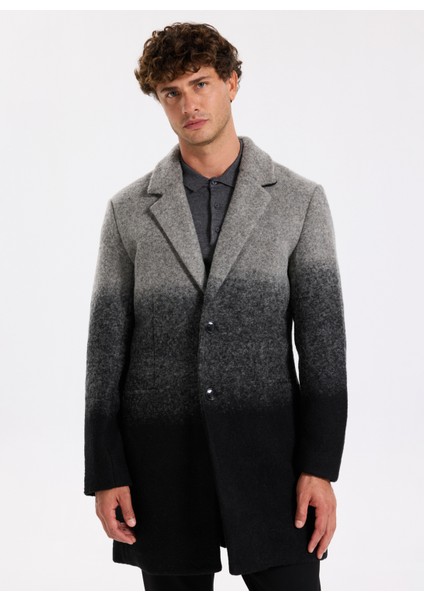 Gri - Siyah Erkek Palto F5WM-PLT 2207