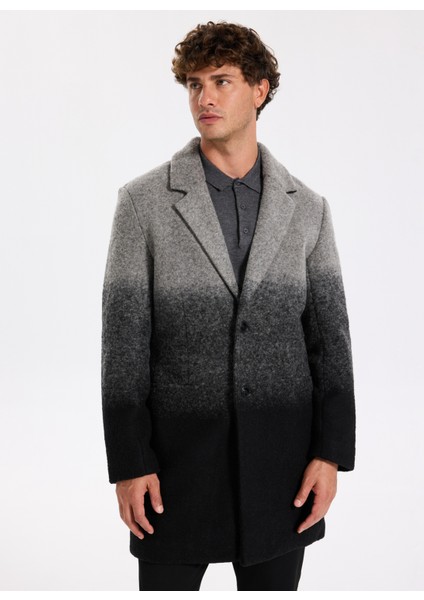 Gri - Siyah Erkek Palto F5WM-PLT 2207 modelleri