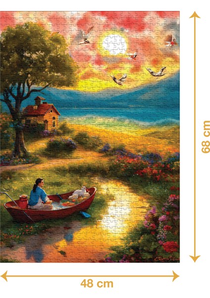 Günbatımı - 1000 Parçalı Puzzle - 48 x 68 cm fiyatları