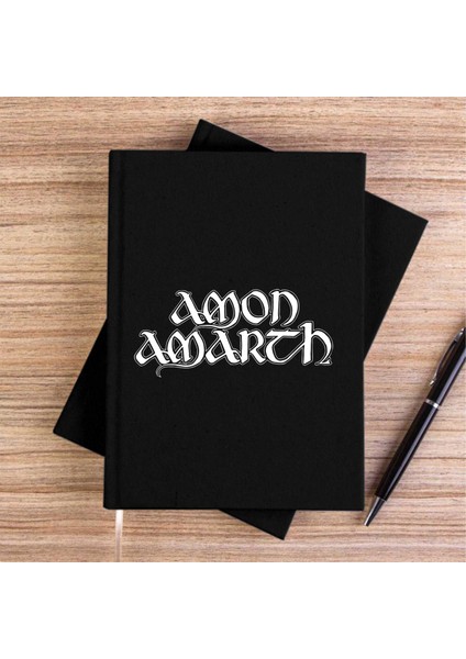 Amon Amath Classic Siyah Kanvas Defter Çizgisiz