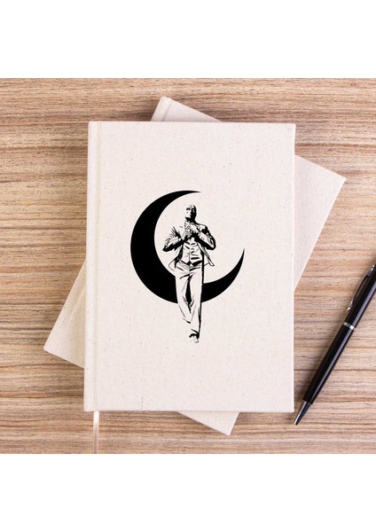 Moon Knight Sketch Çizgisiz Kanvas Defter Çizgisiz