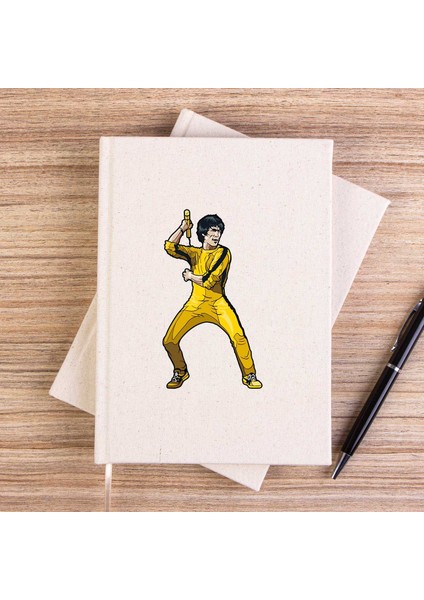 Bruce Lee Face For Fight Çizgisiz Kanvas Defter Çizgisiz