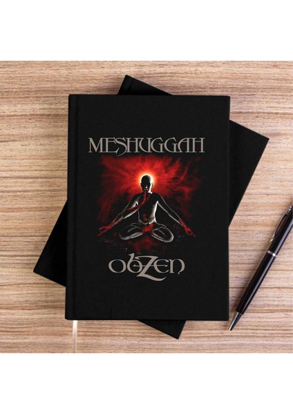 Meshuggah Obzen Siyah Kanvas Defter Çizgisiz