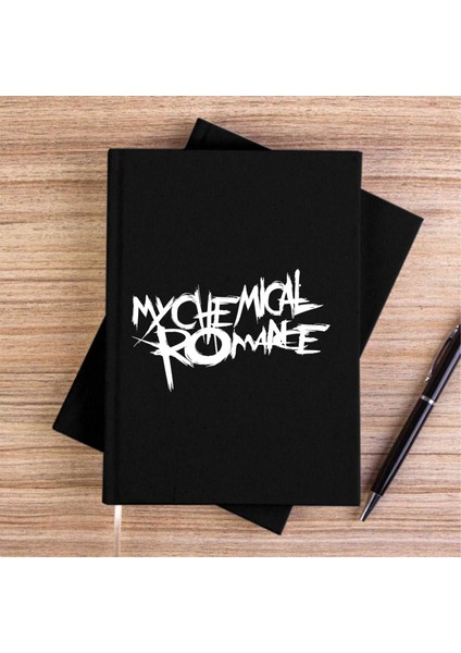 My Chemical Romance Logo Siyah Kanvas Defter Çizgisiz