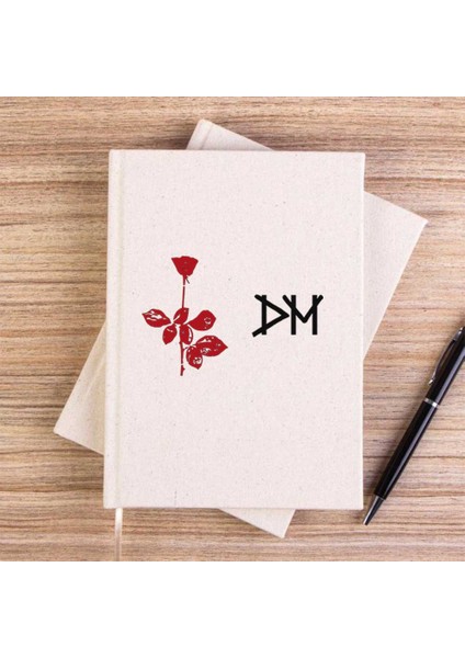 Depeche Mode Rose Çizgisiz Kanvas Defter Çizgisiz