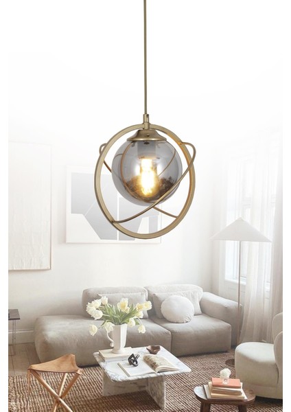 Savita Tekli Eskitme Avize Füme Camlı Yatak Odası Mutfak Salon Hol Koridor Avize