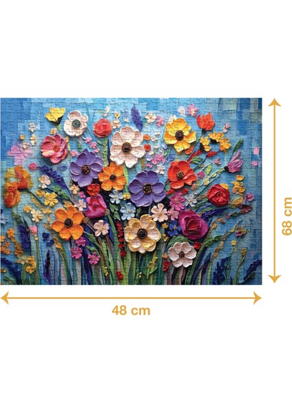 Çiçekler - 1000 Parçalı Puzzle - 48 x 68 cm fiyatları