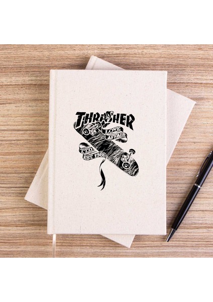 Thrasher Love Affair Çizgisiz Kanvas Defter Çizgisiz