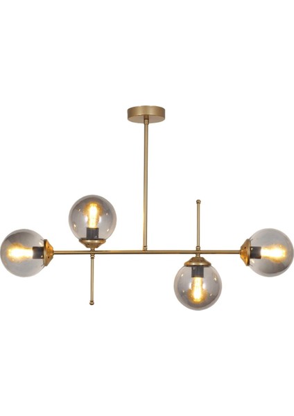 Darvin 4 Lü Eskitme Avize Füme Camlı Yatak Odası Mutfak Salon Avize fırsatları