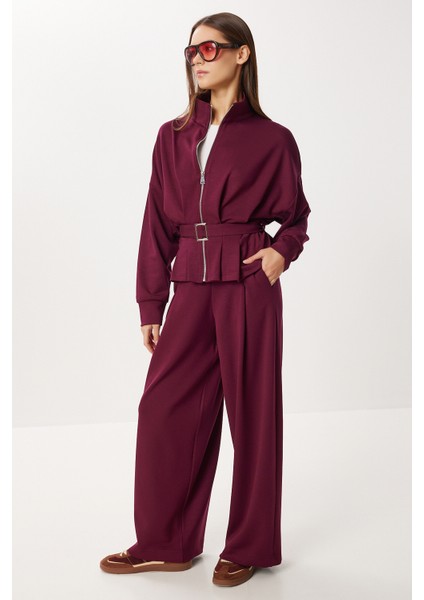 Kemerli Alt-Üst Modal Takım LBY0024 Mürdüm fiyatları