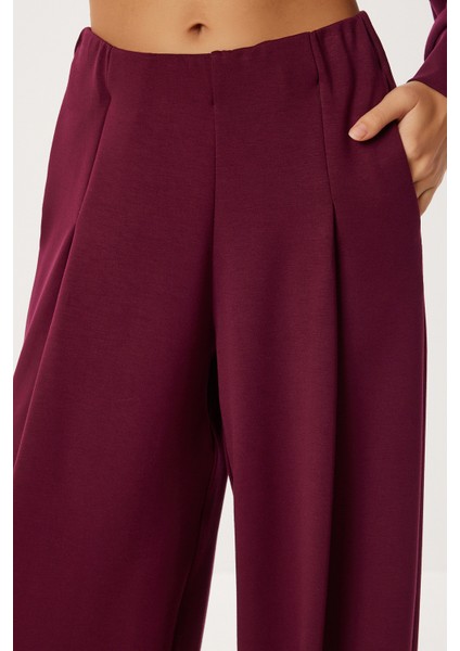 Kemerli Alt-Üst Modal Takım LBY0024 Mürdüm indirimleri