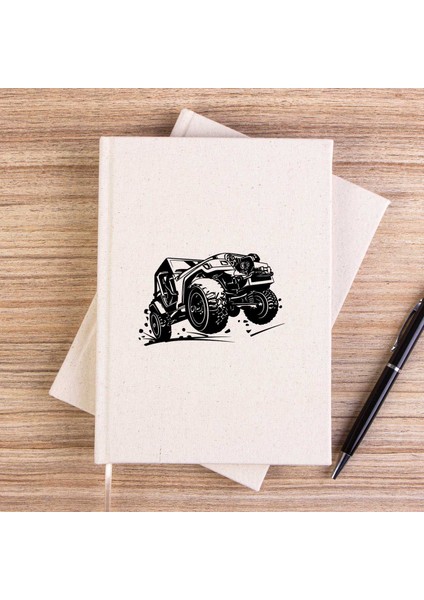 Jeep Off-Road Çizgisiz Kanvas Defter Çizgisiz