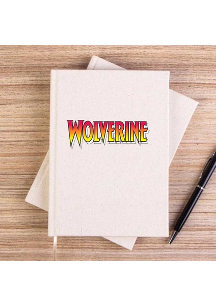 Wolverine Color Text Çizgisiz Kanvas Defter Çizgisiz