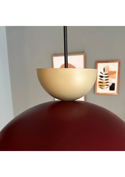 Yimpi Vişne Çürüğü Avize Bej Şapka Tekli Sarkıt Salon Kuaför Cafe Dekoratif Aydınlatma Pastane fiyatları