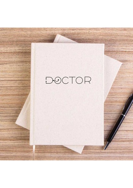 Doctor Krem Çizgisiz Kanvas Defter Çizgisiz