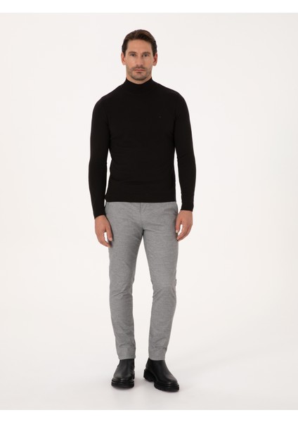 Erkek Gri Slim Fit Kanvas Pantolon 50308714-VR024