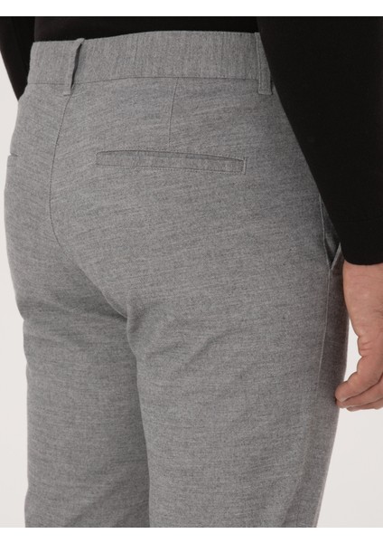 Erkek Gri Slim Fit Kanvas Pantolon 50308714-VR024