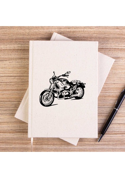 Kruvazör Motosiklet Çizim Çizgisiz Kanvas Defter Çizgisiz
