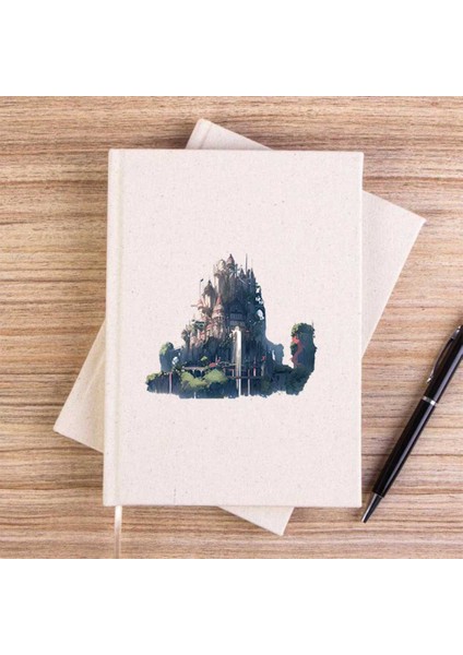 Water Valley Castle Çizgisiz Kanvas Defter Çizgisiz