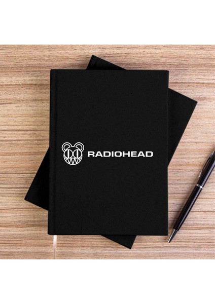 Radiohead Logo Siyah Kanvas Defter Çizgisiz