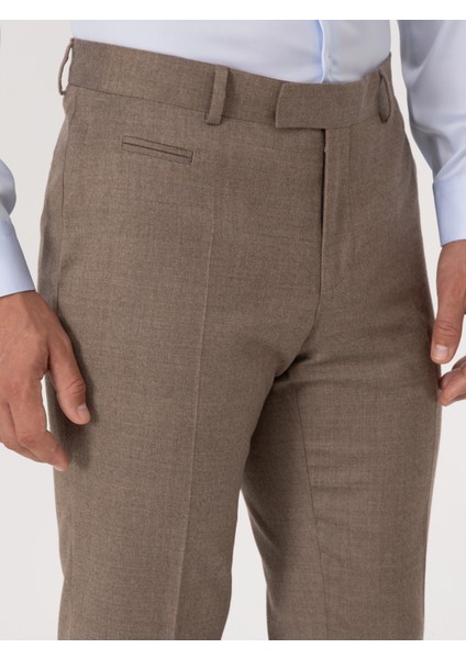 Erkek Camel Slim Fit Kumaş Pantolon 50310020-VR015 indirimleri