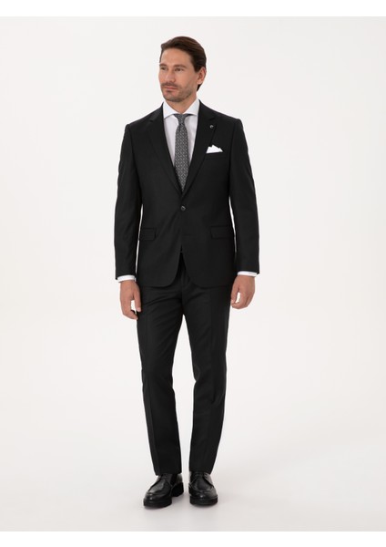 Erkek Siyah Slim Fit Kumaş Pantolon 50310020-VR046