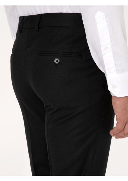 Erkek Siyah Slim Fit Kumaş Pantolon 50310020-VR046