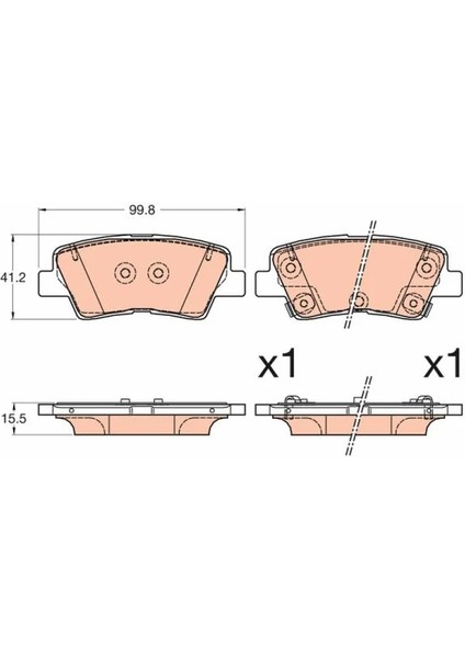 GDB3594 - Fren Balatası Arka - Trw fiyatları