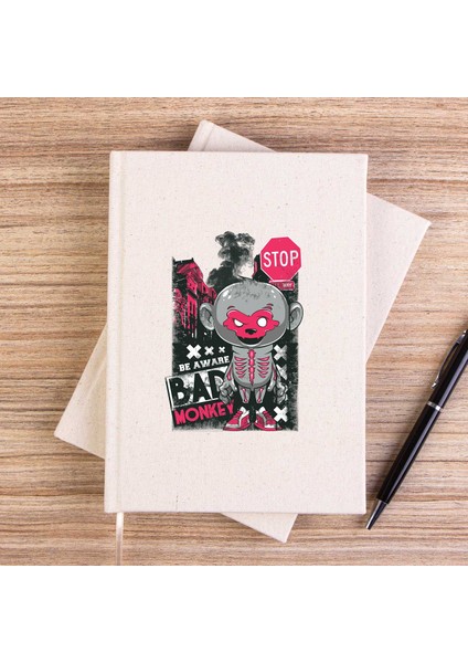 Bad Monkey Animation Çizgisiz Kanvas Defter Çizgisiz