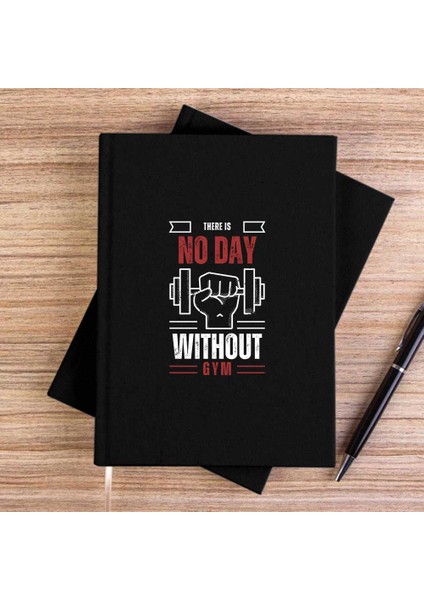 Without Gym Siyah Çizgisiz Kanvas Defter Çizgisiz